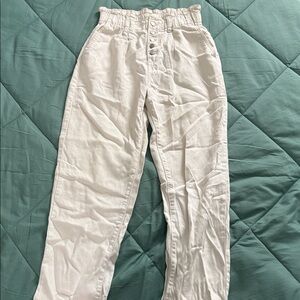 Time and Tru White High-Waisted Pants